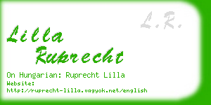 lilla ruprecht business card